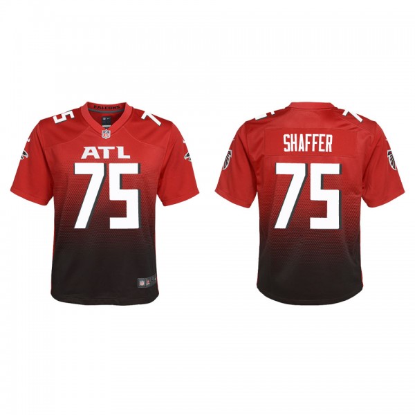 Youth Atlanta Falcons Justin Shaffer Red 2022 NFL ...