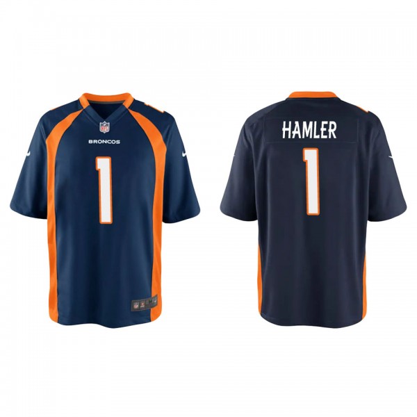 Youth K.J. Hamler Denver Broncos Navy Game Jersey
