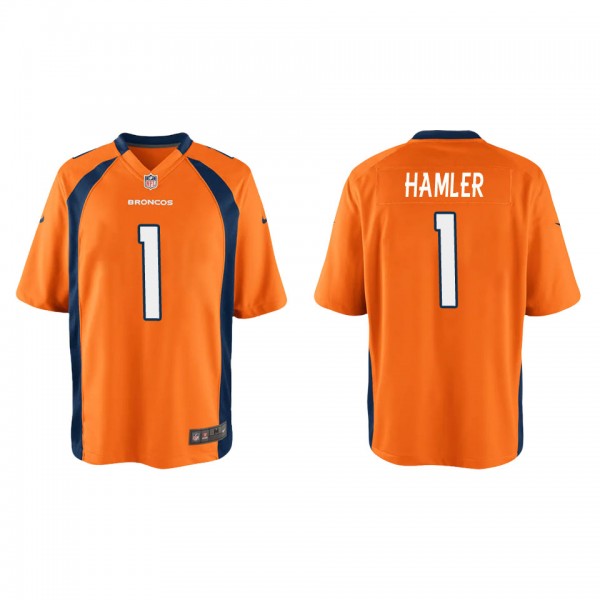 Youth K.J. Hamler Denver Broncos Orange Game Jerse...