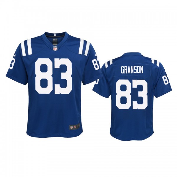 Youth Colts Kylen Granson Royal Game Jersey