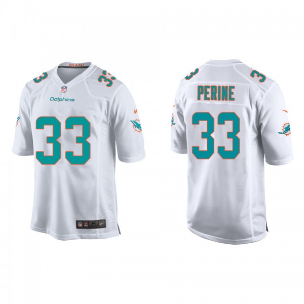 Youth Miami Dolphins La'Mical Perine White Game Jersey