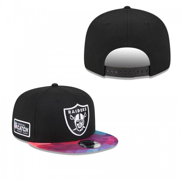 Youth Las Vegas Raiders Black 2023 NFL Crucial Catch 9FIFTY Snapback Hat