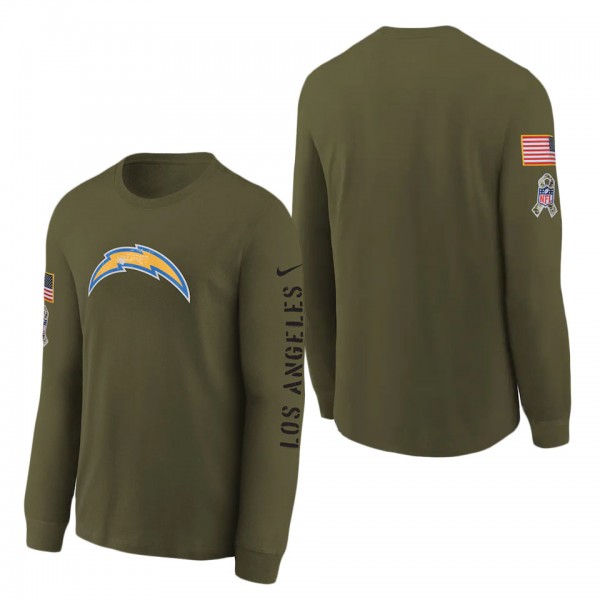 Youth Los Angeles Chargers Olive 2022 Salute To Se...