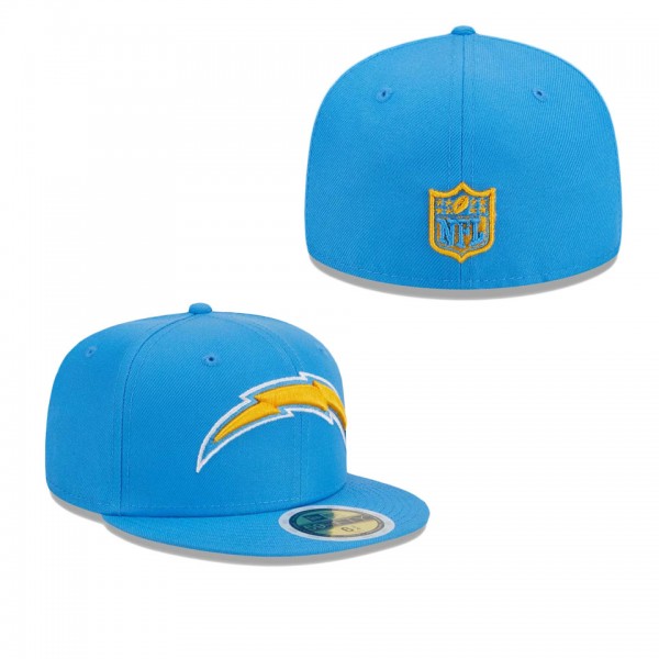Youth Los Angeles Chargers Powder Blue Main 59FIFTY Fitted Hat