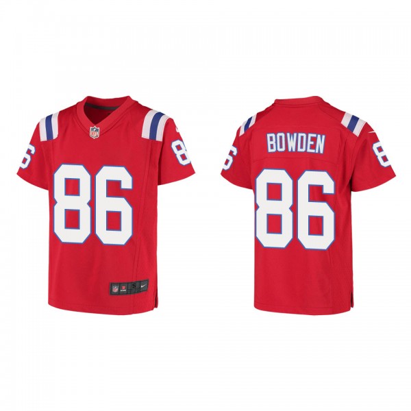 Youth New England Patriots Lynn Bowden Red Game Je...