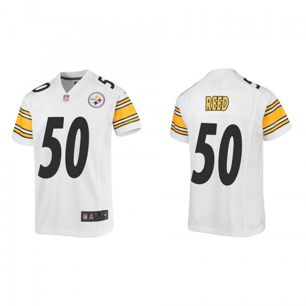 Youth Pittsburgh Steelers Malik Reed White Game Je...