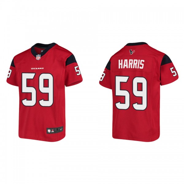 Youth Marcus Harris Houston Texans Red Game Jersey