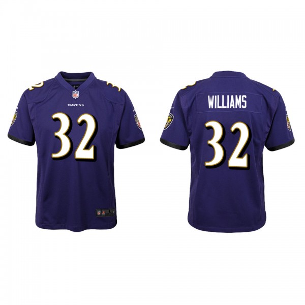 Youth Baltimore Ravens Marcus Williams Purple Game...