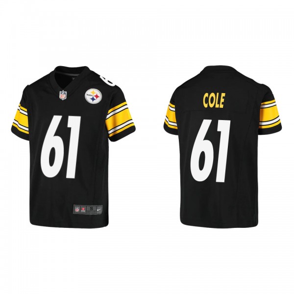Youth Pittsburgh Steelers Mason Cole Black Game Je...