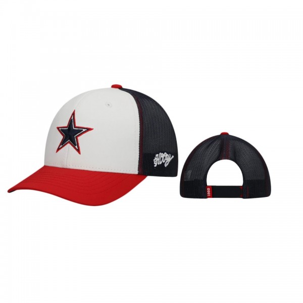 Youth Dallas Cowboys White Red Mesh Trucker Snapback Hat