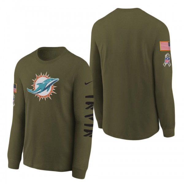 Youth Miami Dolphins Olive 2022 Salute To Service ...