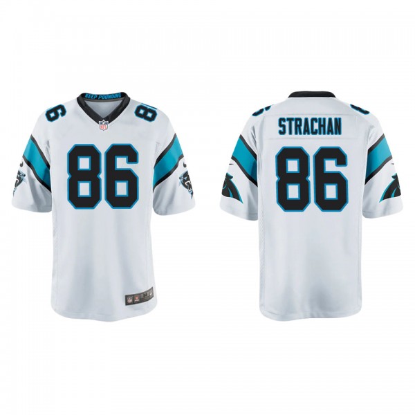 Youth Michael Strachan Panthers White Game Jersey