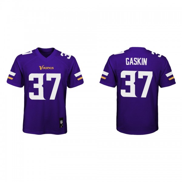 Youth Minnesota Vikings Myles Gaskin Purple Game J...