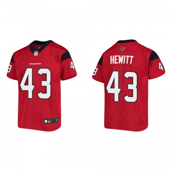 Youth Houston Texans Neville Hewitt Red Game Jerse...