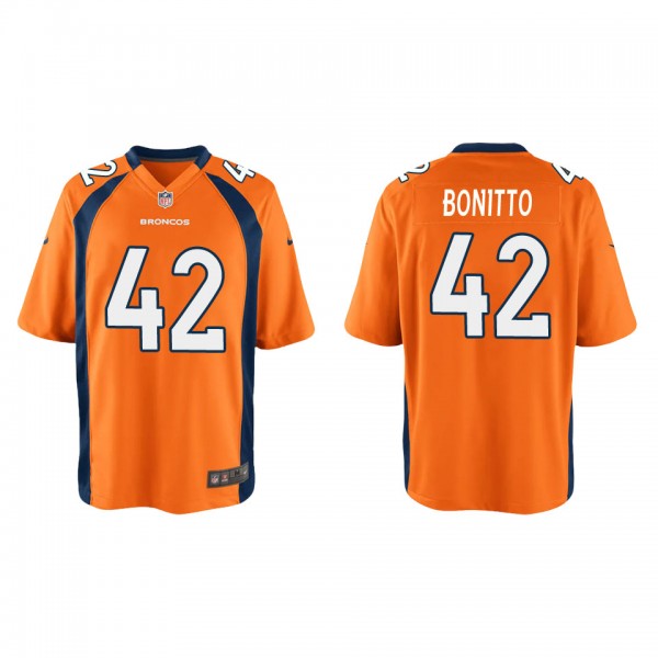 Youth Nik Bonitto Denver Broncos Orange Game Jersey