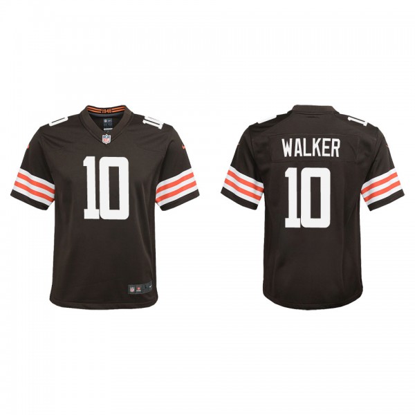 Youth P.J. Walker Browns Brown Game Jersey