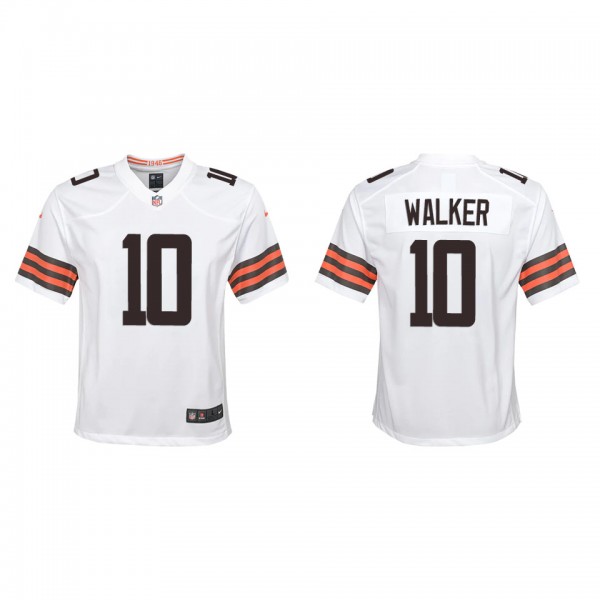 Youth P.J. Walker Browns White Game Jersey