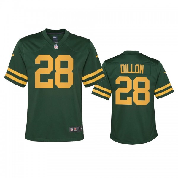 Youth Packers A.J. Dillon Green Alternate Game Jersey