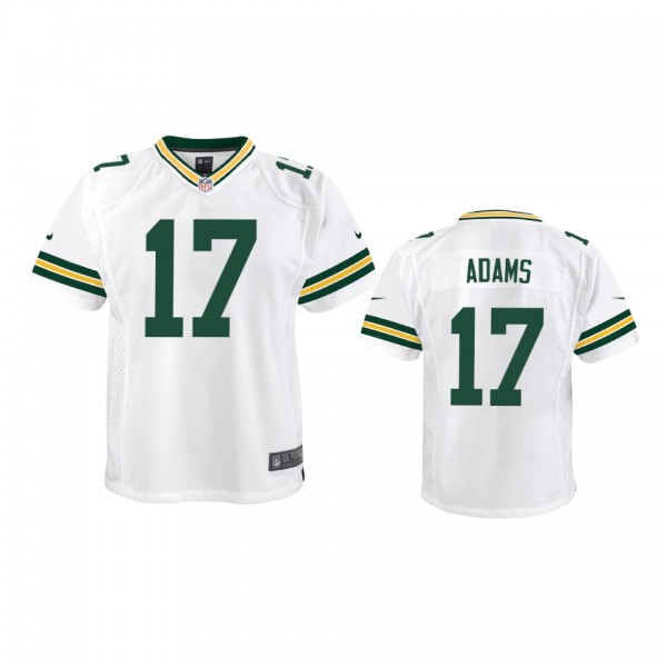 Youth Packers Davante Adams White Game Jersey