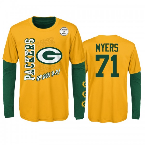 Green Bay Packers Josh Myers Gold Green For the Lo...