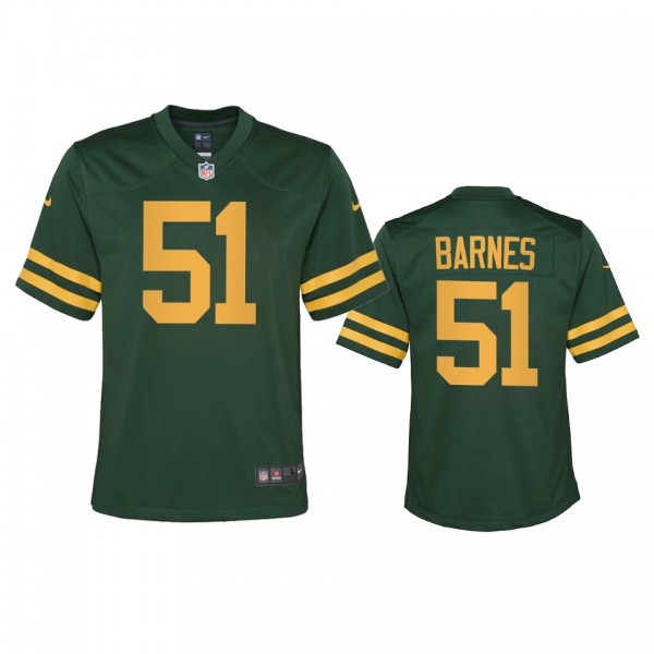 Youth Packers Krys Barnes Green Alternate Game Jersey