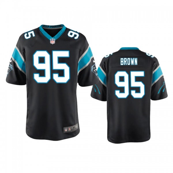 Youth Panthers Derrick Brown Black Game Jersey