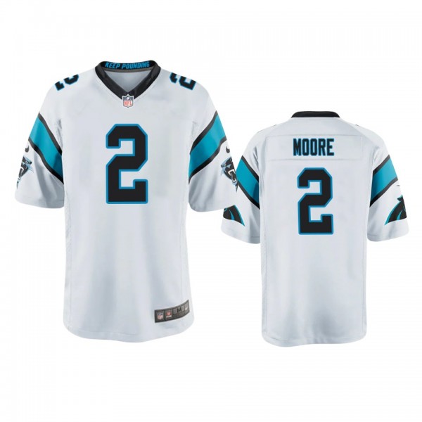 Youth Panthers DJ Moore White Game Jersey