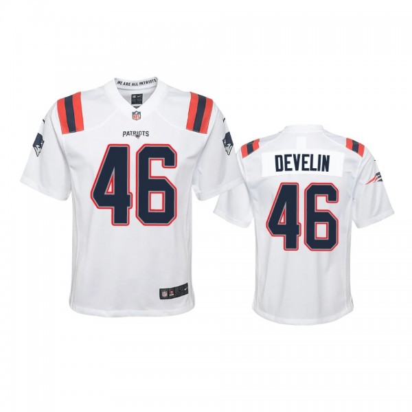 Youth New England Patriots James Develin White 202...