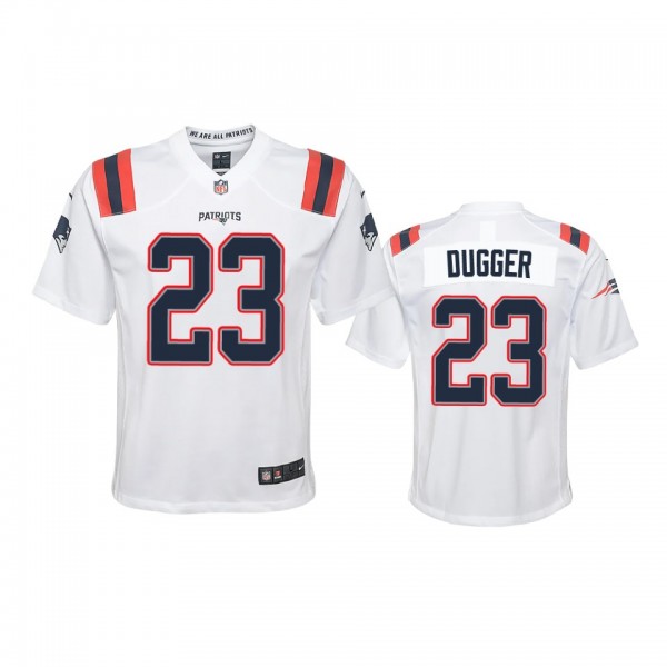 Youth Patriots Kyle Dugger White Game Jersey