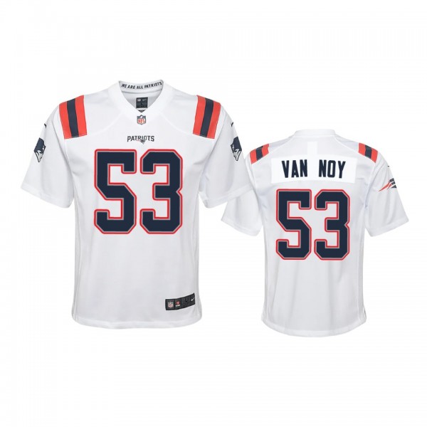 Youth Patriots Kyle Van Noy White Game Jersey
