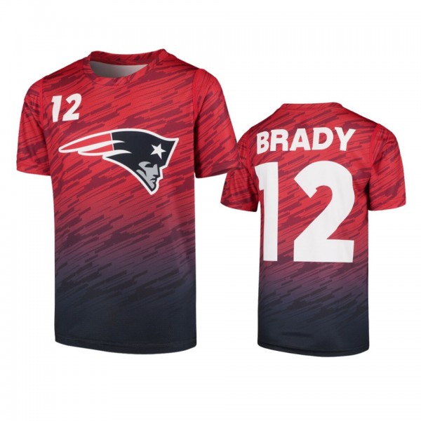 Youth Patriots Tom Brady Red Propulsion Sublimated...