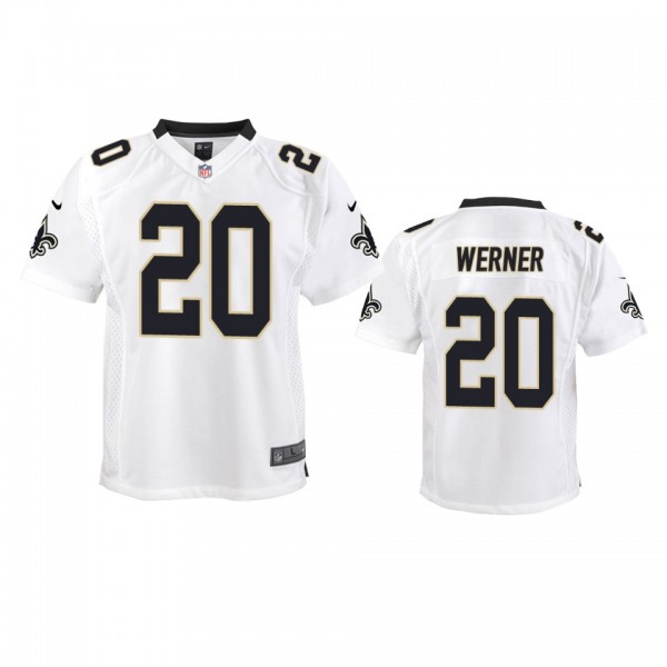 Youth Saints Pete Werner White Game Jersey