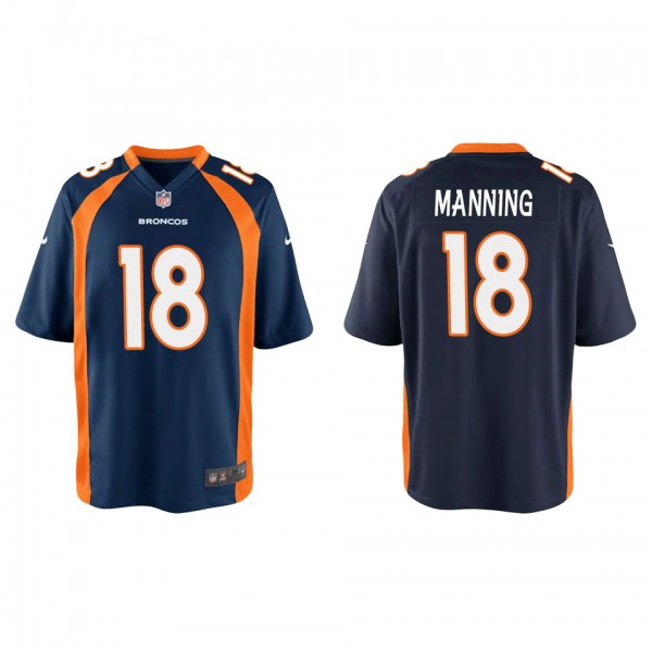 Youth Peyton Manning Denver Broncos Navy Game Jers...
