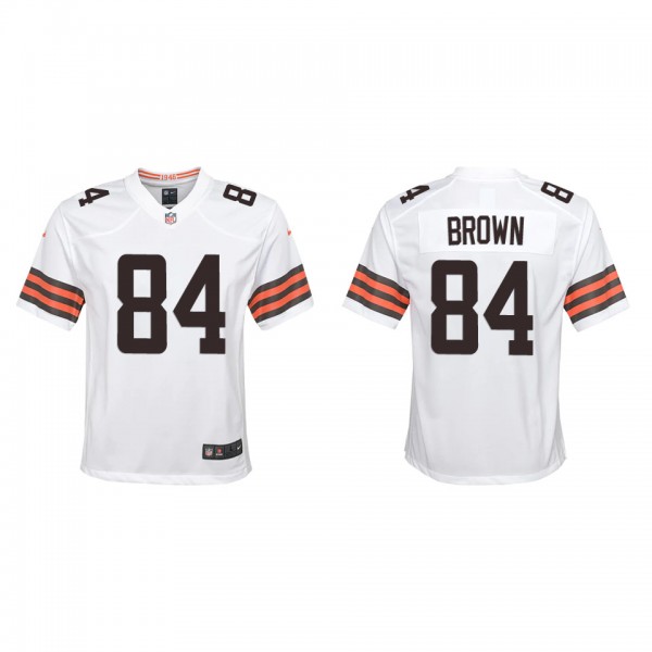 Youth Cleveland Browns Pharaoh Brown White Game Je...