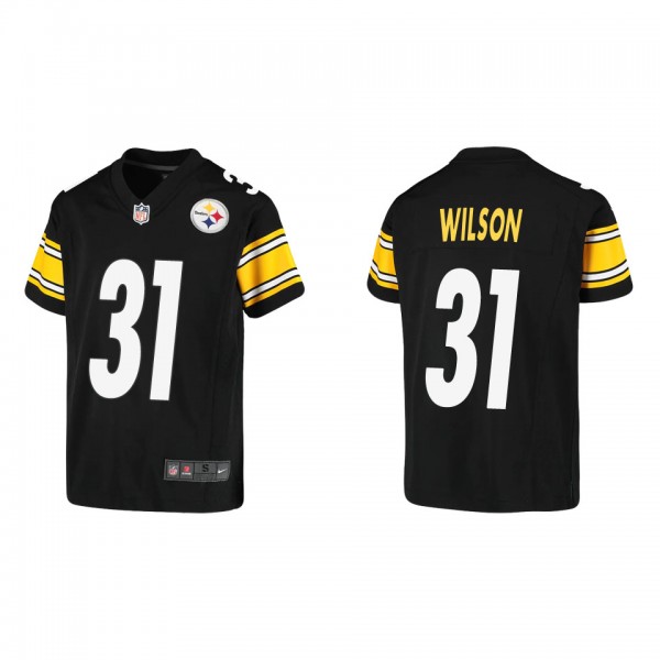 Youth Pittsburgh Steelers Quincy Wilson Black Game...