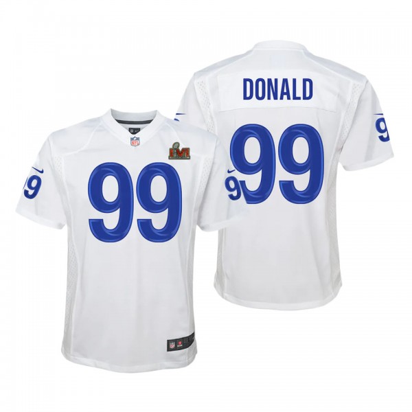 Youth Los Angeles Rams Aaron Donald Nike White Sup...