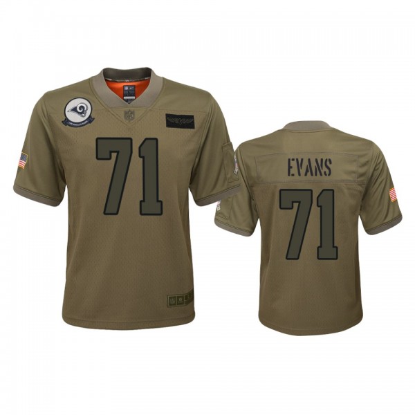 Youth Los Angeles Rams Bobby Evans Camo 2019 Salut...