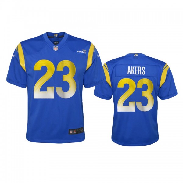 Youth Los Angeles Rams Cam Akers Royal 2020 Game J...