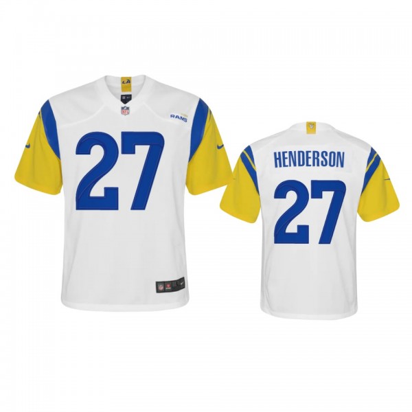Youth Rams Darrell Henderson White Alternate Game Jersey