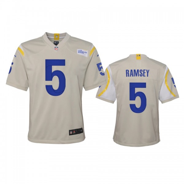 Youth Rams Jalen Ramsey Bone Game Jersey