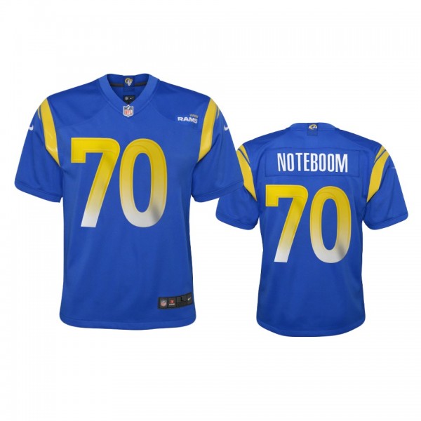 Youth Los Angeles Rams Joseph Noteboom Royal 2020 Game Jersey