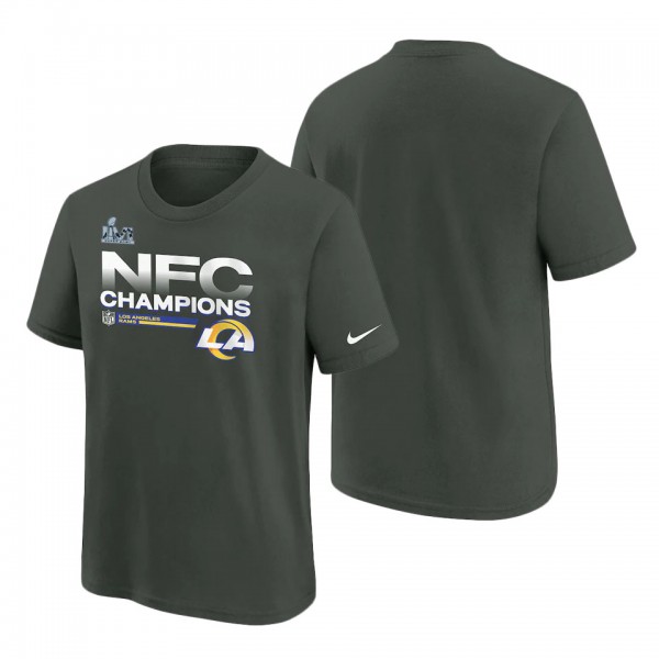 Youth Los Angeles Rams Nike Anthracite 2021 NFC Ch...