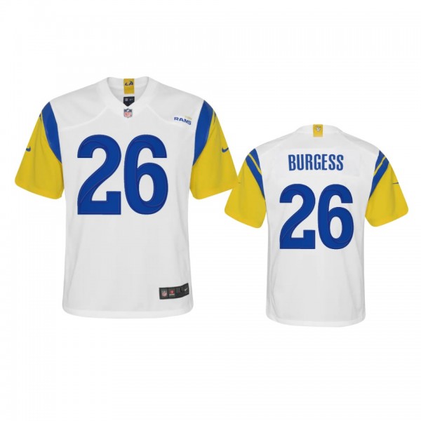 Youth Rams Terrell Burgess White Alternate Game Je...