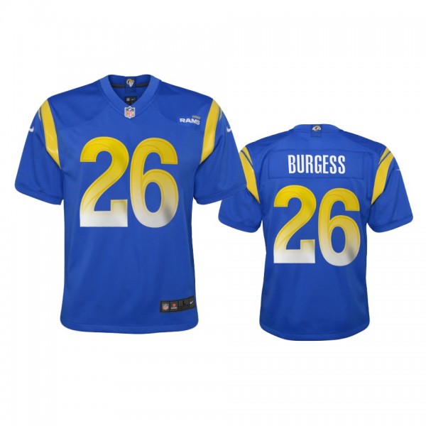Youth Los Angeles Rams Terrell Burgess Royal 2020 Game Jersey
