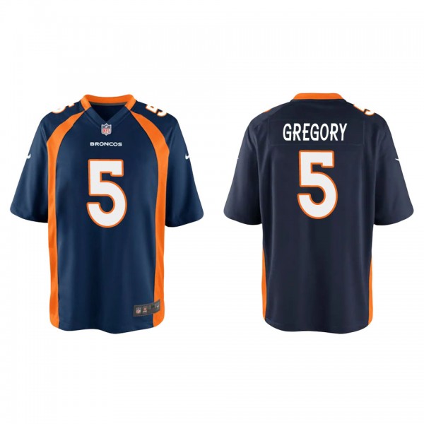 Youth Randy Gregory Denver Broncos Navy Game Jerse...