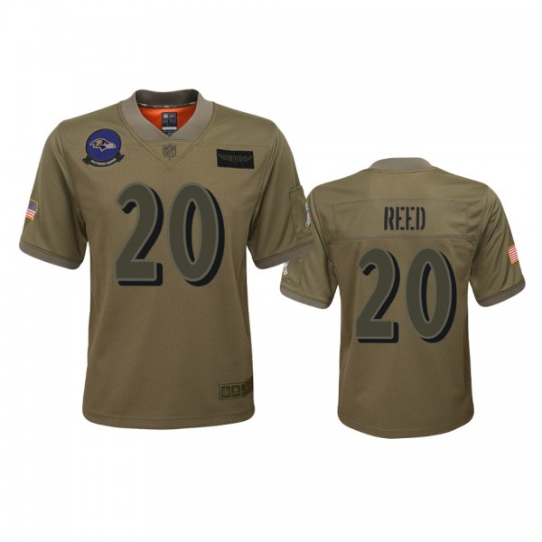 Youth Baltimore Ravens Ed Reed Camo 2019 Salute to...