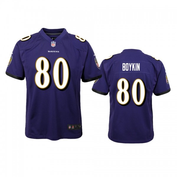 Baltimore Ravens Miles Boykin Purple 2019 NFL Draft Game Jersey
