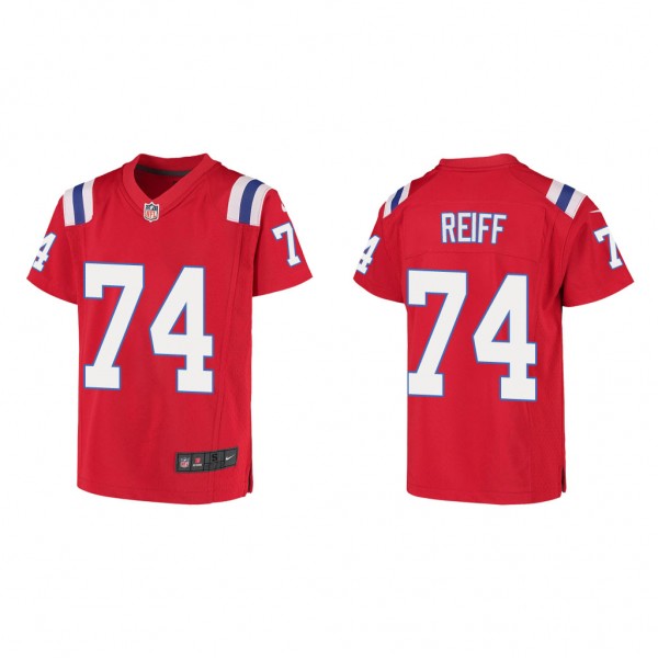 Youth Riley Reiff New England Patriots Red Game Je...