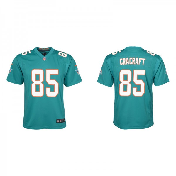 Youth Miami Dolphins River Cracraft Aqua Game Jers...