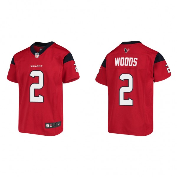 Youth Robert Woods Houston Texans Red Game Jersey
